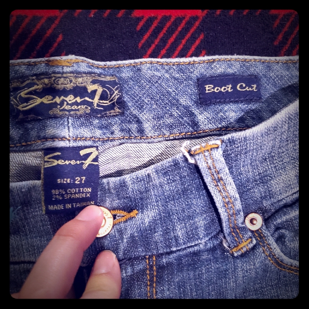 Size 27 waist, seven jeans